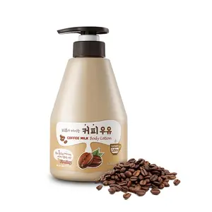 WELCOS KWAILNARA Coffee Milk Body Lotion (19.75 Fl Oz) – Energizing Korean Body Lotion for Deep Hydration | Milk Protein, Royal Jelly, & Coffee Extract Antioxidant Care | Paraben-Free & Non-Greasy