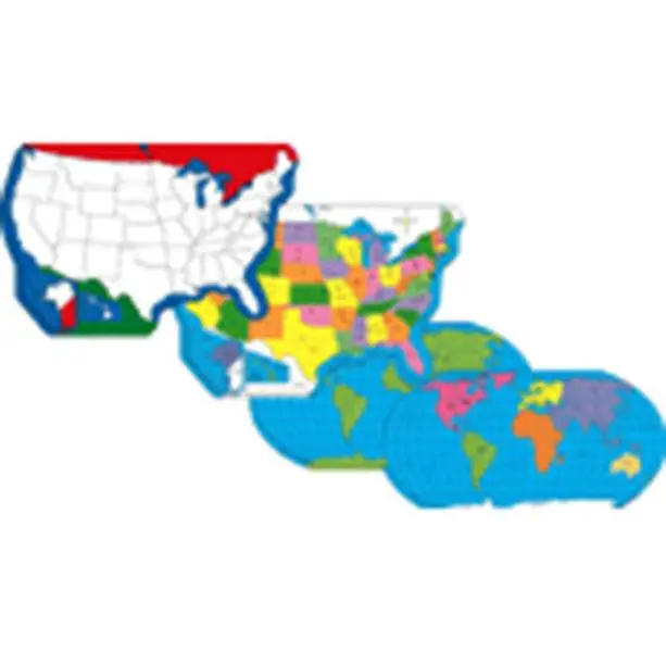 SHAPES ETC. Classroom Practice Map Pack - World & US Unlabeled Maps, Learning Materials, Visual Learning Tools, 120 Sheets (30 Sheets Each Style)