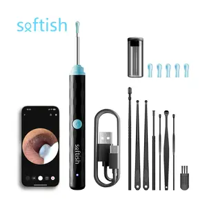 Ear Wax Removal - Earwax Remover Tool with 6 Pcs Ear Set - Ear Canal Cleaner with 1080P Camera - Ear Cleaning Kit with 6 Ear Spoon - Ear Camera for iOS & Android #fathersdaygift