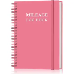 Auto Mileage Log Book for Taxes Vehicle Maintenance Log Book Mileage Tracker for Car 5.8" x 8.5" Pink