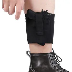 Ankle Holster for Concealed Carry, Elastic Deep Concealment Leg Holsters with Magazine Pocket/Pouch for Men and Women, Right & Left Hand Draw