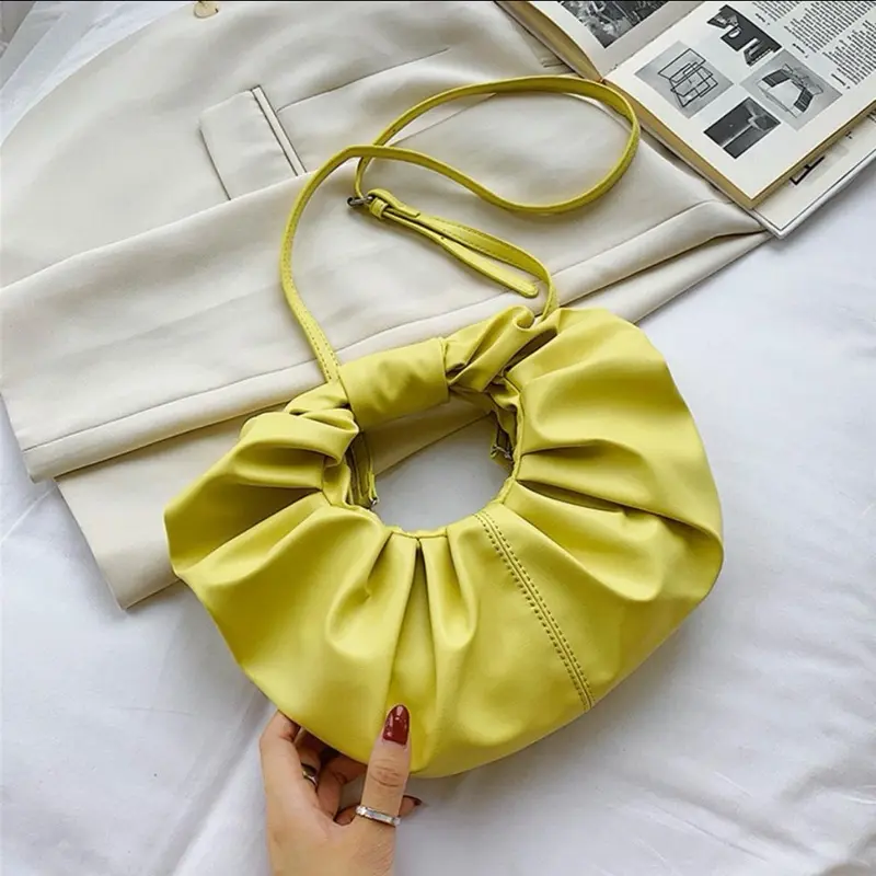Yellow woman’s scrunchie bag