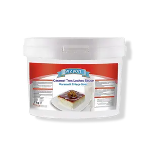 Vizyon Tres Leches Caramel Sauce – 15.4 lb  — Glossy Caramel Finish for Cakes & Desserts