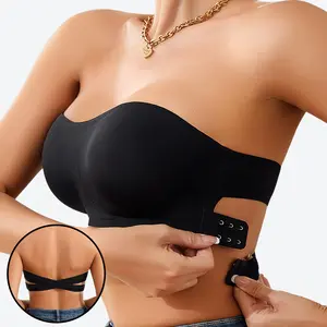 3 Pack Strapless Bra side closure seamless bra hack Womenswear Everyday Slight-sports