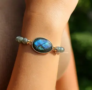 Labradorite Bracelet Healing 8mm Bead Women Men Stone Jewelry Crystal Xmas Gift Assorted Handmade Beaded Bracelets bracelet