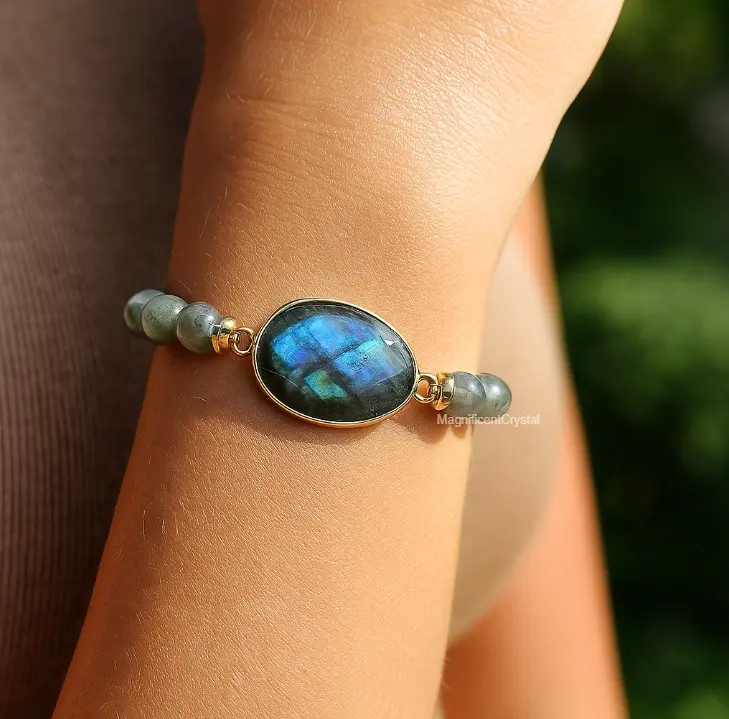 Labradorite Bracelet Healing 8mm Bead Women Men Stone Jewelry Crystal Xmas Gift Assorted Handmade Beaded Bracelets bracelet