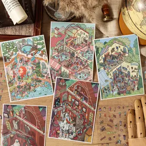 Adventure Theme Scene Stickers Pack, 4 Bags with 4 Styles X 3 Sheets/bag, Perfect for Festival Birthday Gifts, Exploration Notebook Series