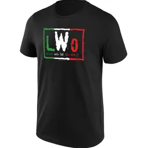 Eddie Guerrero LWO Logo Graphic T-Shirt Men's Wrestling Fan Tee Latino World Order Inspired Shirt Vintage Wrestling Style Casual Streetwear Top Fashion Menswear Daily Wear Graphic Tee Black 100% Cotton Classic Fit Crewneck Short Sleeve
