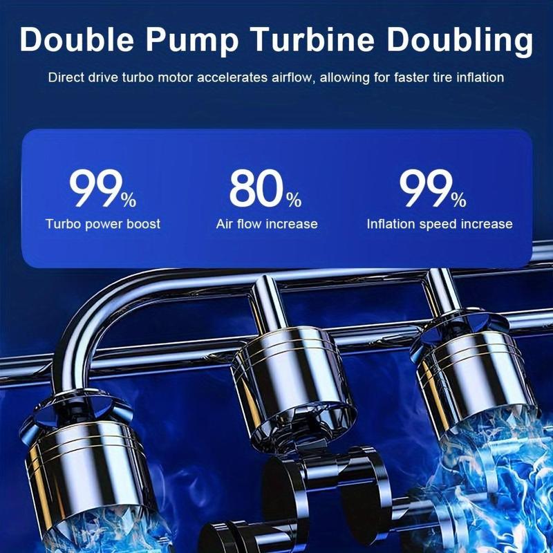 Portable Wireless Car Tire Inflator, Tire Pressure Monitor, Car Accessories Women, Car Stuff, Rechargeable Car Tire Air Pump, Powerful Cordless Tire Inflator, Digital Display, Lightweight, Compact, Vehicle Tire Inflator