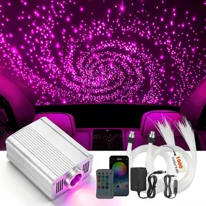 Starlight Headliner Kit, 1000pcs 0.02in*9.8ft/3m Fiber Optic Star Lights with Music Sync, 16W RGBW Star Ceiling Light Kit, APP/Remote Control Decor for Car & Home Roof