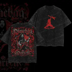 Vintage PANTERA Dimebag Darrell Jordan 8.6 Heavy Metal Unisex Rock Band Cotton T-Shirt, Y2K Outfits Top Menswear Clothing Pantera Merch, Pepper Comfort Colors