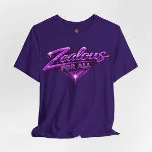 Zealous For All Graphic T-Shirt (Purple Logo)