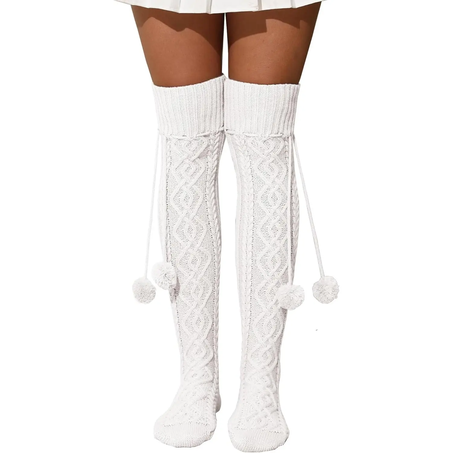 Women's  Knit Thigh High Socks Over the   Warmers Long Winter Boot Stockings