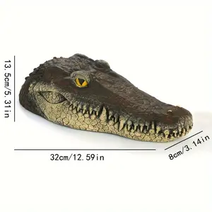 Resin Floating Crocodile Head Decoration - 1pc Simulation Animal Statue for Garden, Pond, Swimming Pool, Home Art