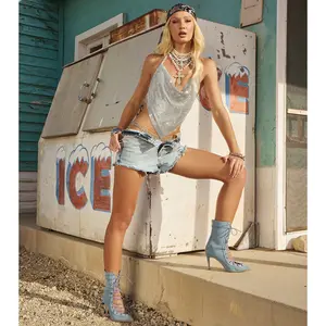 Spark Intentions Rhinestone Crop Top