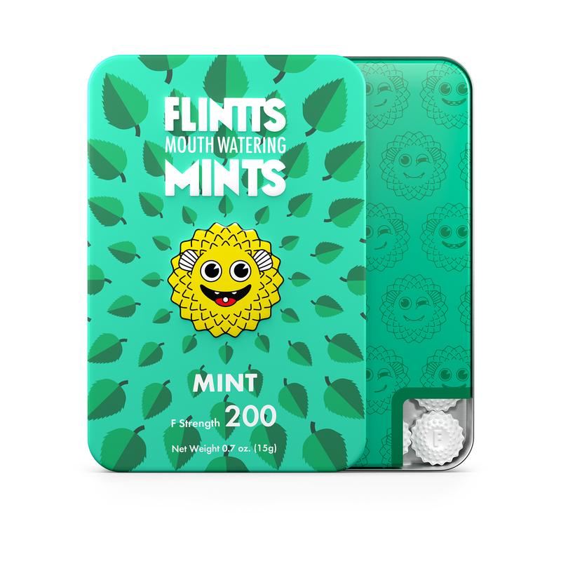 Flintts Mouth Watering Mints Wild Variety 4 Pack- Mint, Strawberry Magic, Lemon, Cinnamon Ginger - Natural Flavors, Sugar-Free & Vegan, Dry Mouth Mints