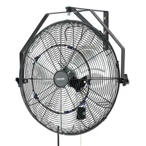 【Summervibes】VEVOR Wall Mount Fan, 20 in Wall Mounted Hanging Fan with Mist, IP44-rated Protection, 3-Speed, Long Airflow Distance, Adjustable Rotation Angle, Powerful for Industry, Commercial, Garage, Workshop