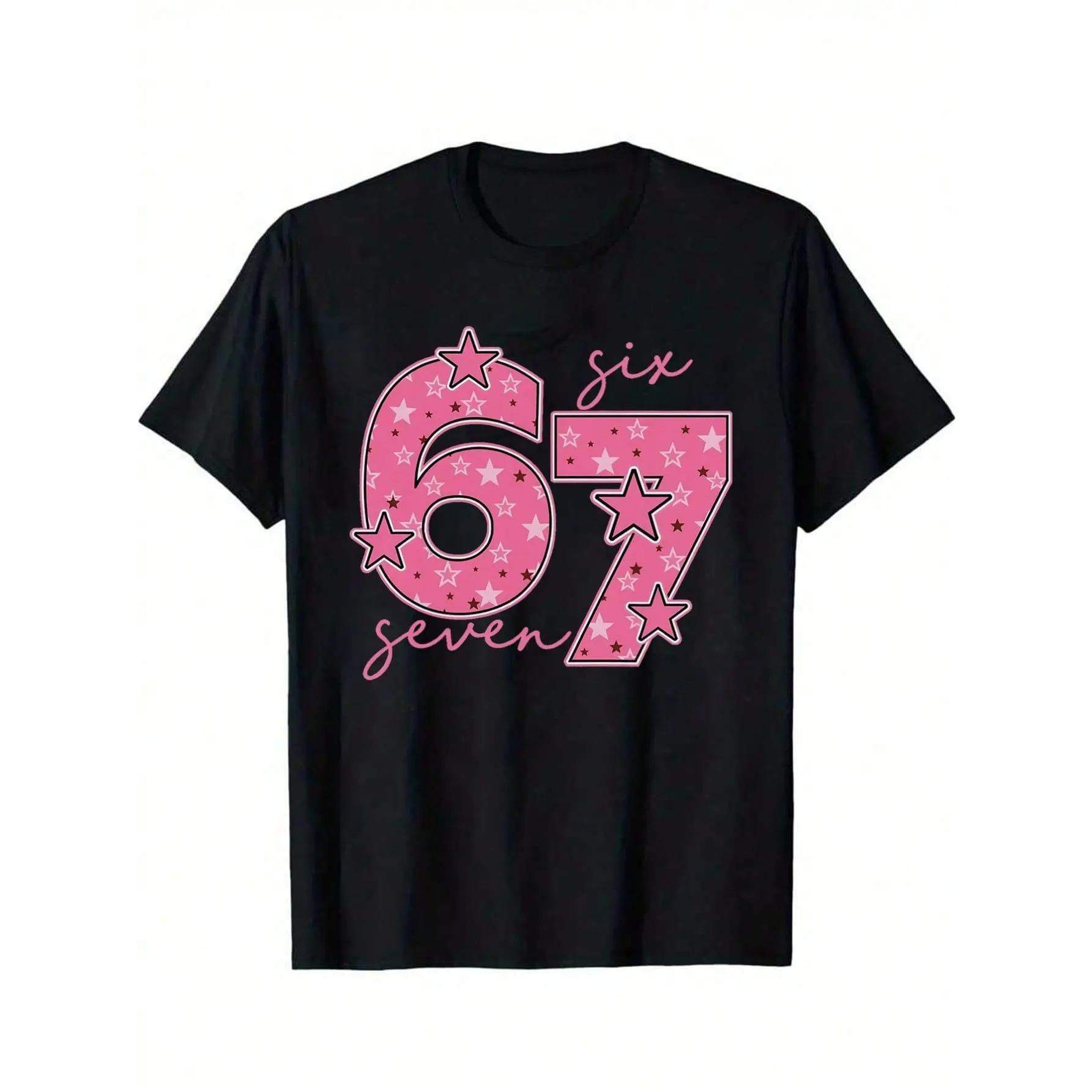 Kids 67 Meme Hand Sign Christmas Y2K Pink Stars Number Six Seven 100% Cotton Graphic Tees, Merry Christmas Girls Winter Clothes, Girls Christmas Outfit, Funny Couples Six Seven Shirt, 67 Hoodie, 67 Christmas Shirt,Perfect Gift For Thanksgiving Christmas