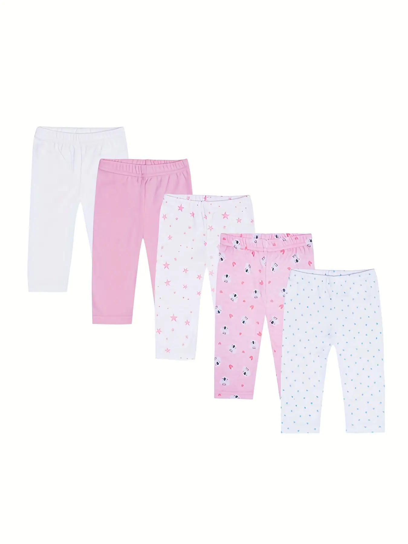 JY.COZY FOR BABY Baby Girl Boy Clothes Pants 5 Pieces Set Organic Cotton Infant Pajamas Homewear Newborn Outfits Premium Soft Snug Fitting