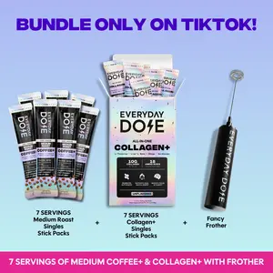 Collagen+ 7Ct Box + 7 Medium Stick Packs + Frother