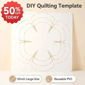 Floral Template Set, 6-Petal Design with 3 Sizes, DIY Fabric Storage Basket Sewing Pattern, Heat-Resistant and Anti-Burn