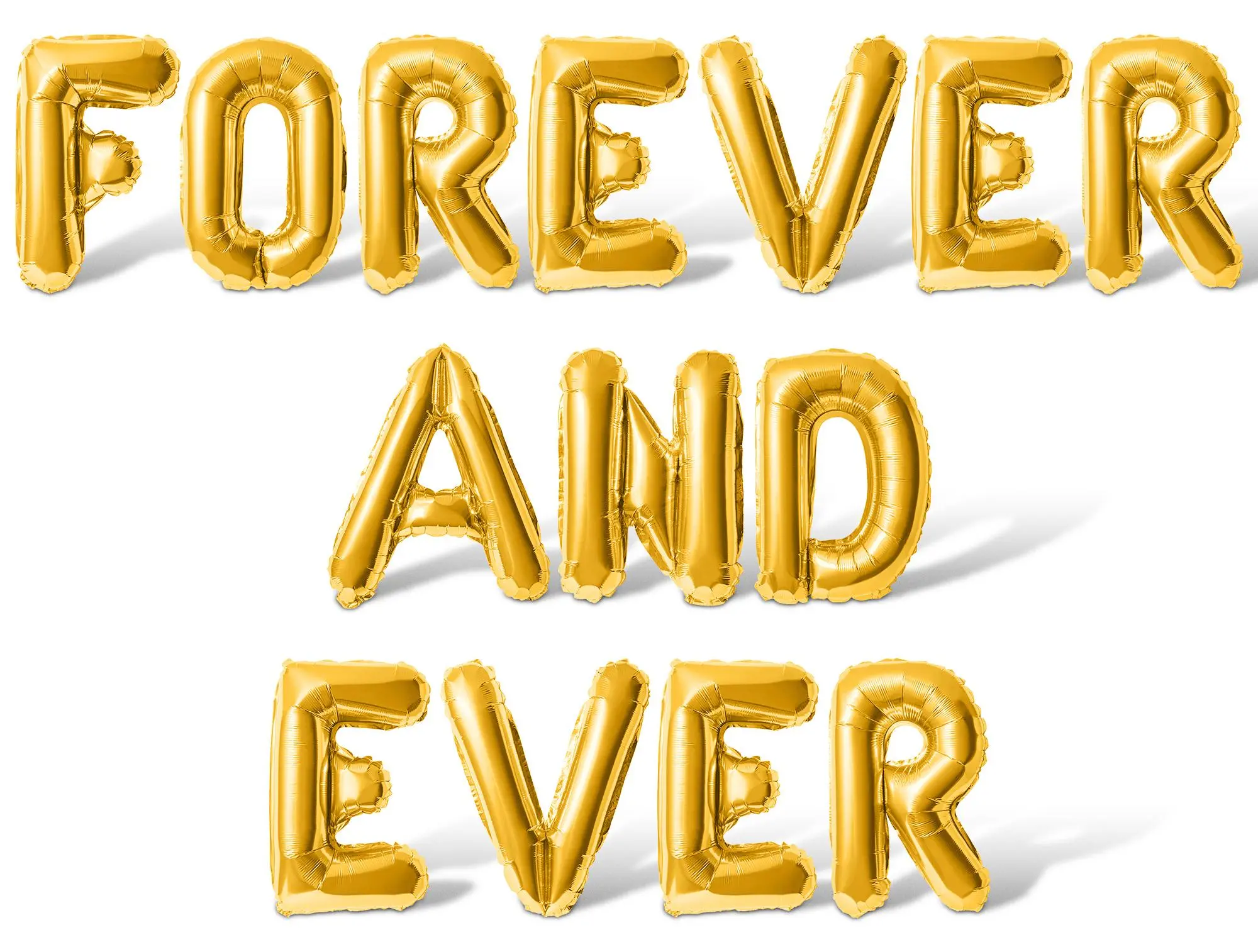 Letter Balloons - FOREVER AND EVER 16" Inch Alphabet Letters Foil Mylar Balloon Valentines Day Party Banner