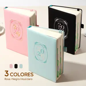 2026 Yearly Planner Notebook Academic Planner A5 Size, 365 Daily Weekly Monthly Schedule, Spanish Inner Pages, 412 Pages 80gsm Paper, Home School Office Organizer