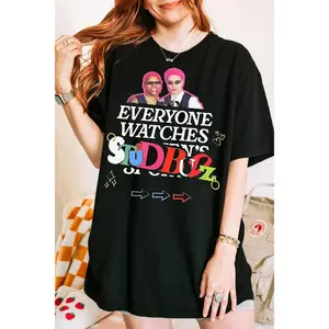 [Sale Up To 30%] Everyone Watches Studbudz  Tee Streetwear Graphic T-Shirt  Unisex Casual Style