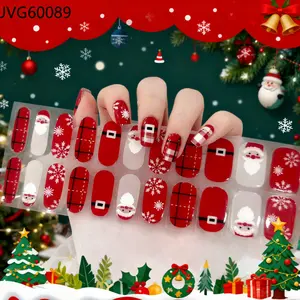 Vintage Character Pattern Gel Stickers, Retro Fair Isle Knit Design, Warm Winter Atmosphere, Daily Use, Oval Nail Shape, Single Item, Nail Art Sheet