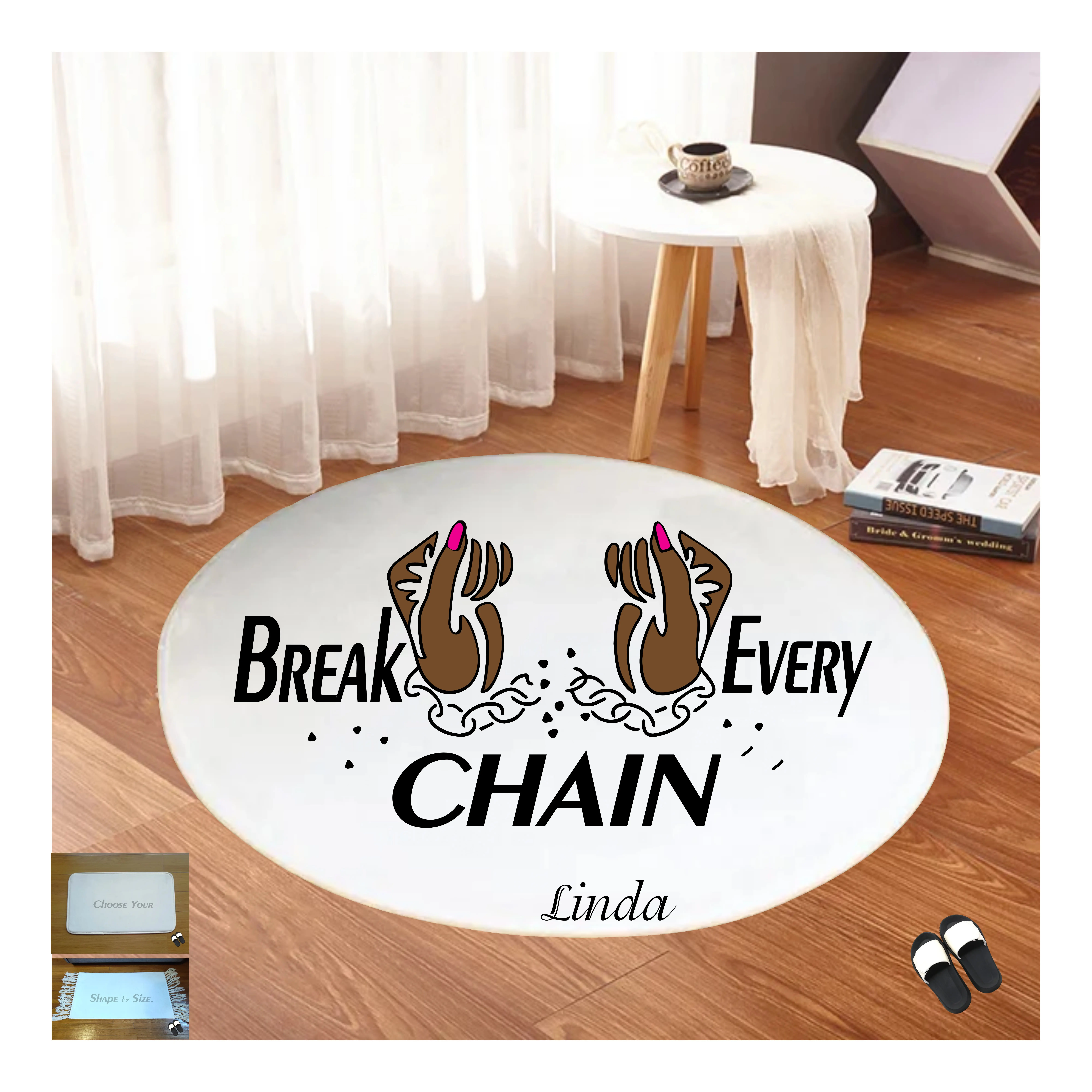 Customized Prayer Mat with Bible Verse & Your Name, Anti-Skid Base, Bedside Comfort Gift for Daily Devotion, Ideal for Family and Friends
