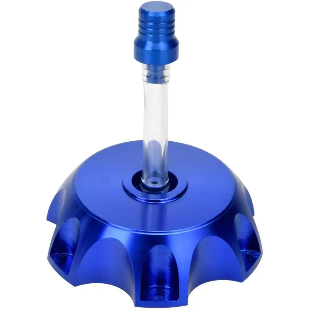 CNC Aluminum Gas Fuel Tank Cover Cap with Breather Valve For 50cc 70cc 90cc 110cc 125cc 140cc 150cc 160cc SSR Pit Dirt Motor Bike Blue