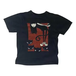 Women Cat Baby Tee, Women 2000s Tops, Y2k Style, Clothes, Emo Girls Baby Tees, Punk Streetwear, Grunge Crop Tops, Women's Vintage T-Shirt, Gift For Her
