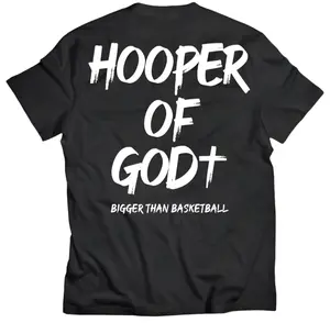 Hooper of God - T-Shirt - Black | Comfortable Cotton Tee for Basketball, Gym & Daily Wear, Breathable & Stylish