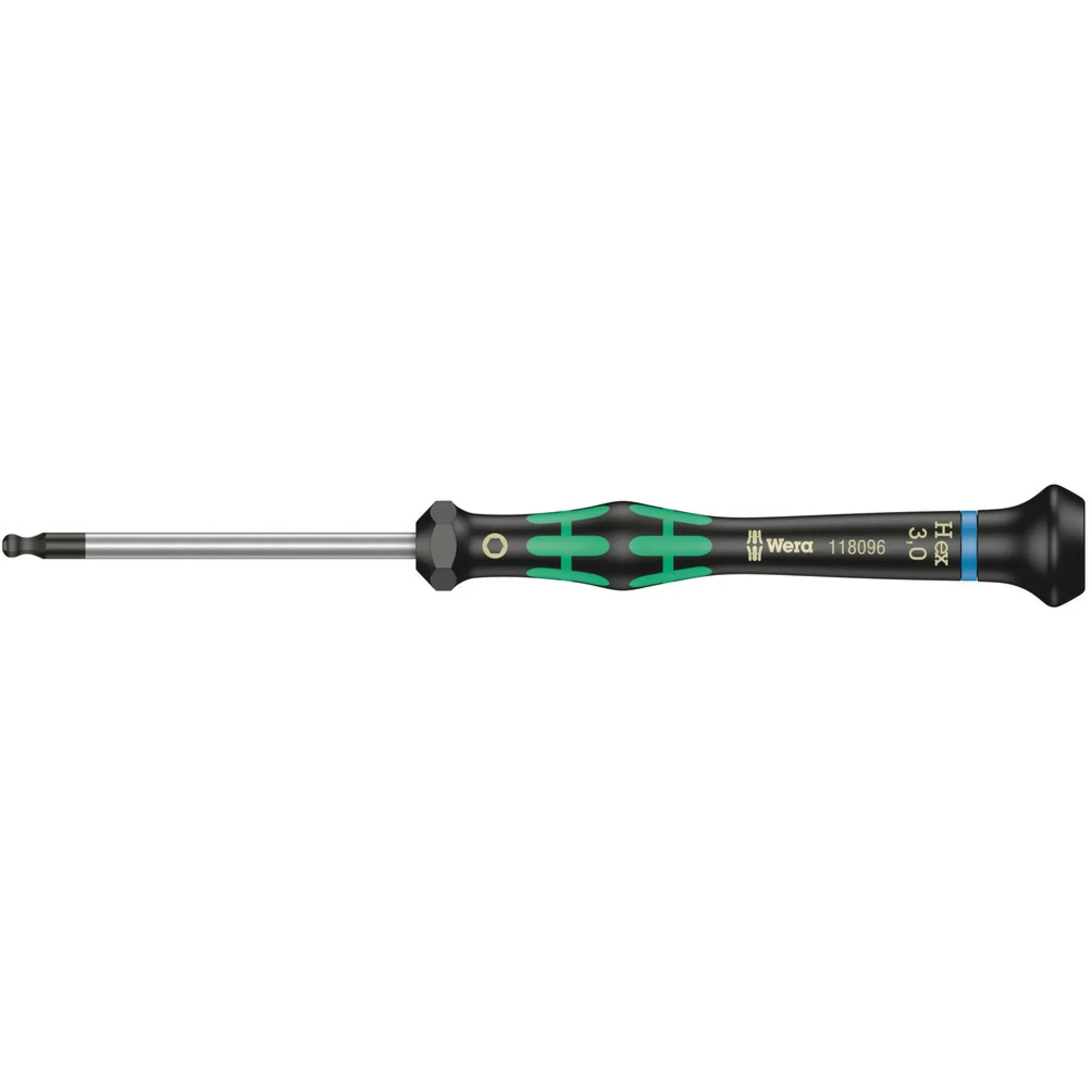 Wera 2052 Ball end hexagon screwdriver for electronic applications, 1/16" x 60 mm