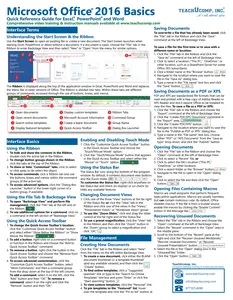 Microsoft Office 2016 Basics Quick Reference Guide