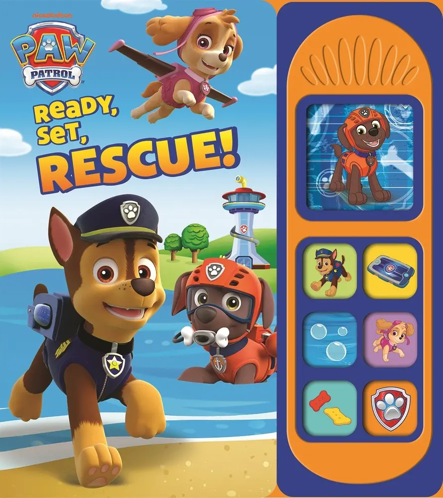 USED Book - Nickelodeon Paw Patrol: Ready, Set, Rescue! Sound Book [With Battery] by Pi Kids (Board book) - english