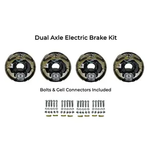 Dual Axle Self Adjusting Electric Brake Kit Compatible with Sure-Trac Trailers