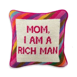 Cher Knows Best Needlepoint Decorative Pillow by Furbish Studio