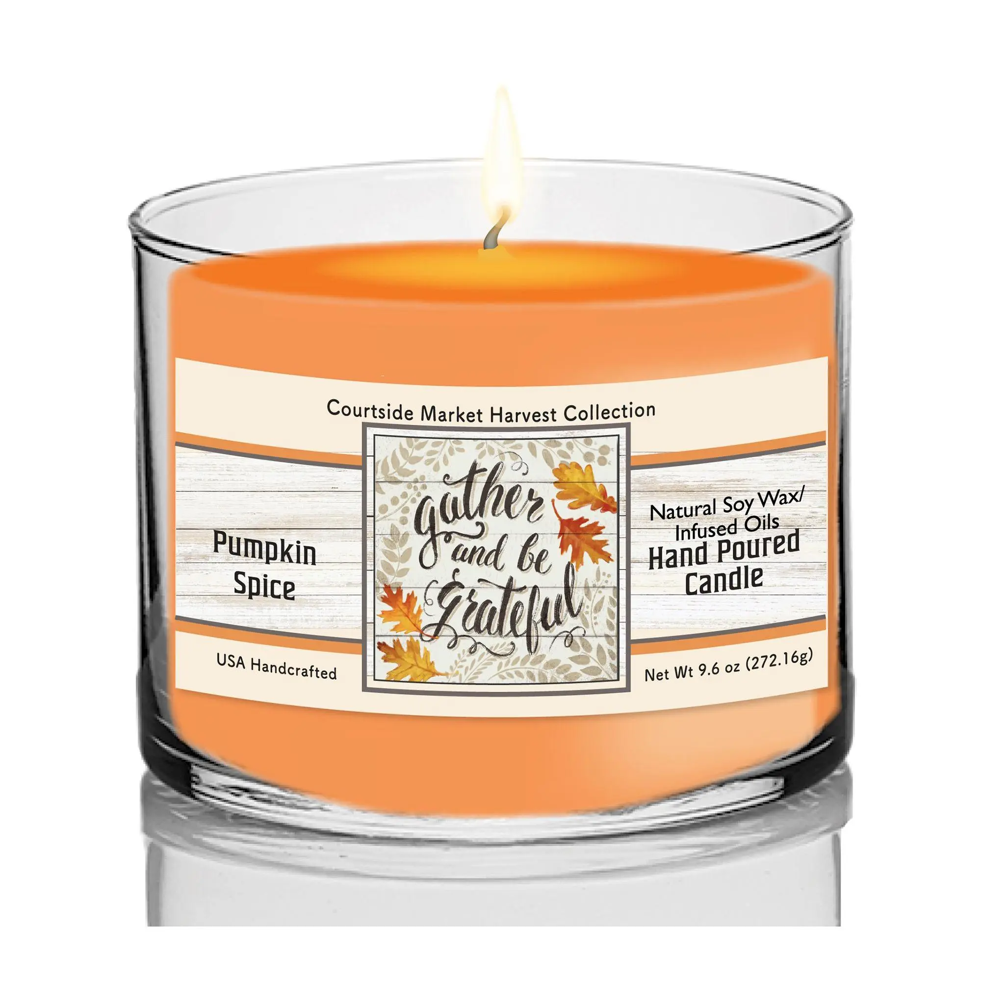 Harvest Delight VI 9.6-oz Circular Candle Glass