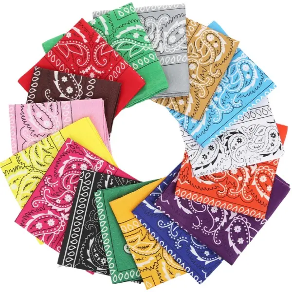 16pcs Bandanas Multi-Purpose Party Outdoor Favor Scarf Headband Handkerchiefs for Women Men Boy Girls