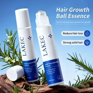 LAKEC Advanced Hair Density Roll-On Serum 25 ml | 5% Saw Palmetto, 3% Rosemary, 1% Caffeine Herbasome & 3% Fenugreek | Scalp Serum to Help Reduce Hair Fall | For Men & Women