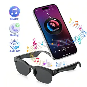 Smart Bluetooth Glasses,Open Ear Sound Mic & Speakers,Voice Control,Music Playback & Hands-Free Calls,Athletic/Outdoor UV Protection,Unisex,Multifunctional Smart Glasses