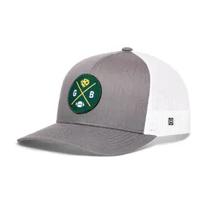 Green Bay Trucker Hat  |  Gray-White GB Cheese X Football Snapback