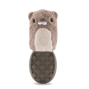 BARK Buck Wild Durable Beaver Dog Toy with Natural Rubber Core & Paw-Friendly Shape for Super Chewers Interactive Chew Toy