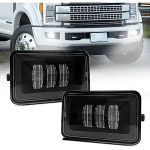 LED Fog Lights For 2015 2016 2017 2018 2019 2020 Ford F150, 1 Pair Clear Lens Bumper Driving Fog Lamps Assembly Kit, IP67 Waterproof, Plug-And-Play Easy Installation