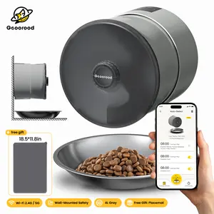 【Geoorood】Wall-Mounted Pet Auto Feeder - 10mm Clog-Free, 2.4G/5G WiFi, Multi-Power, Regular feeding，Spotless Floors#TikTokShopJumpstartSale