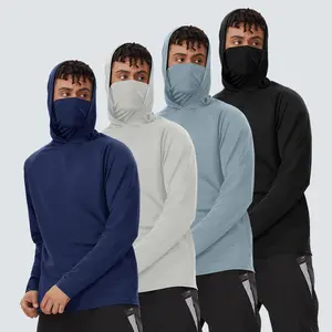 Veldtholos 4-Piece Men's Casual Hoodie Pullovers Slim Fit Long Sleeve Lightweight UPF Sun Protection Soft Breathable Classic Versatile Machine Washable Comfort Multi-Occasion Wear Menswear Set Stylish Tops summerwins