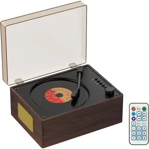 Portable CD Player with  5.3, Hi-Fi Speakers, 3.5mm AUX, USB Playback, Retro Design for (Brown)