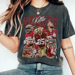 Comfort Colors George kittle graphic t-shirt, Vintage sports t-shirt, t-shirt for Texas football fans