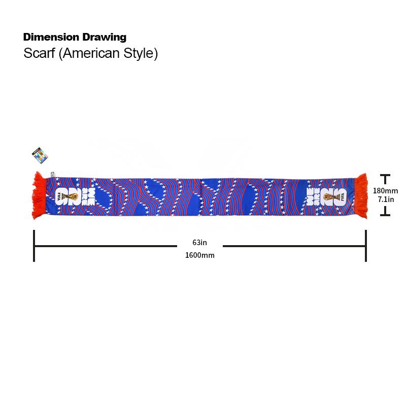 FlFA World Cup 2026 High-Definition Lightweight Polyester Trophy Support Scarf Game Day Fan Collect Wear Party Nationwide Accessory